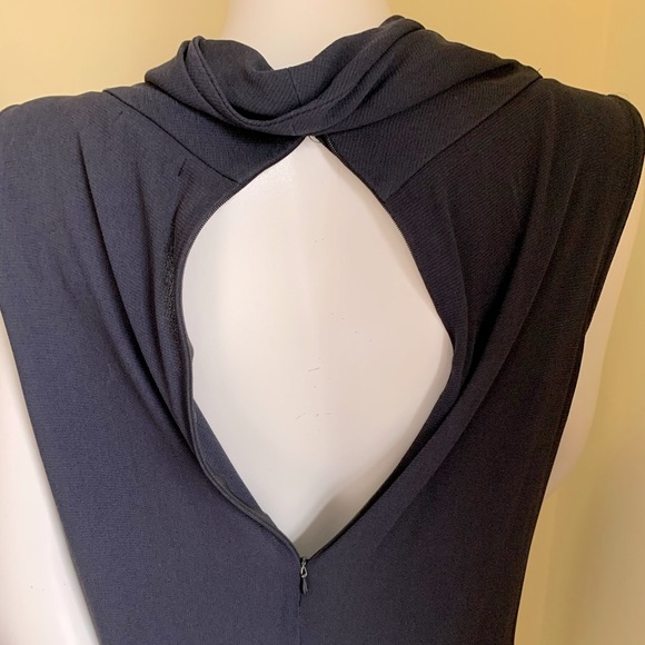 Beautiful Dark gray cowl-neck summer tank top with back zipper closure - Picture 2 of 6